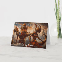 Torre Steampunk com Esculturas de Mulheres de Aniv