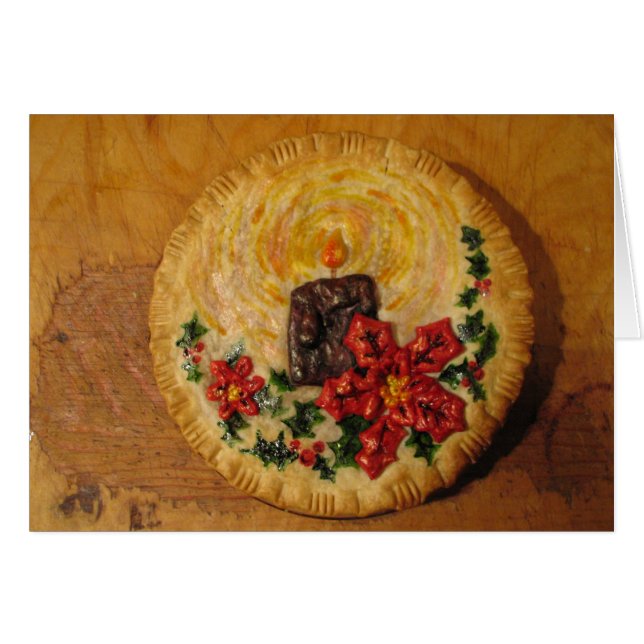 Cartão Torta da vela (Frente Horizontal)