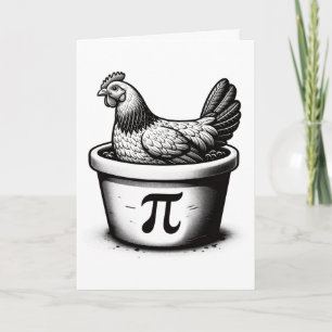 Cartão Torta De Frango Com Piada De Matemática Engraçada