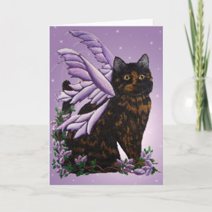 Cartão Tortie Fairy Cat
