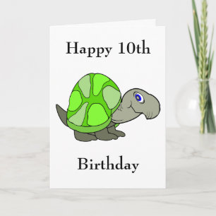 Cartão Tortoise Design Personalizada no 10º Aniversário