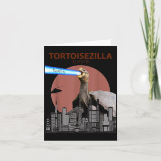 Cartão Tortoisezilla _ Tartaruga Engraçada