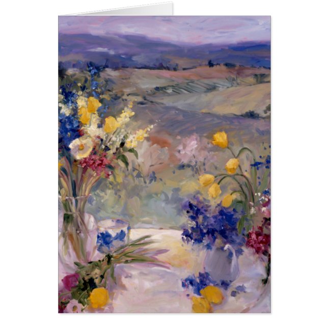 Cartão Toscânia floral (Frente)