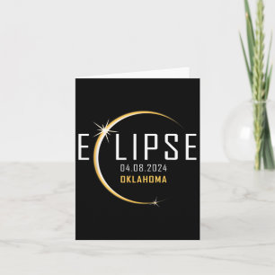 Cartão Total Solar Eclipse 2024 Oklahoma America Totality