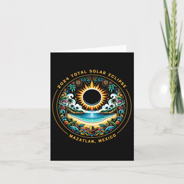 Cartão Total Solar Eclipse Mazatlan México - Beac Mexican (Frente)