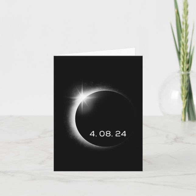 Cartão Total Solar Eclipse Primavera de 8 de abril de 202 (Frente)