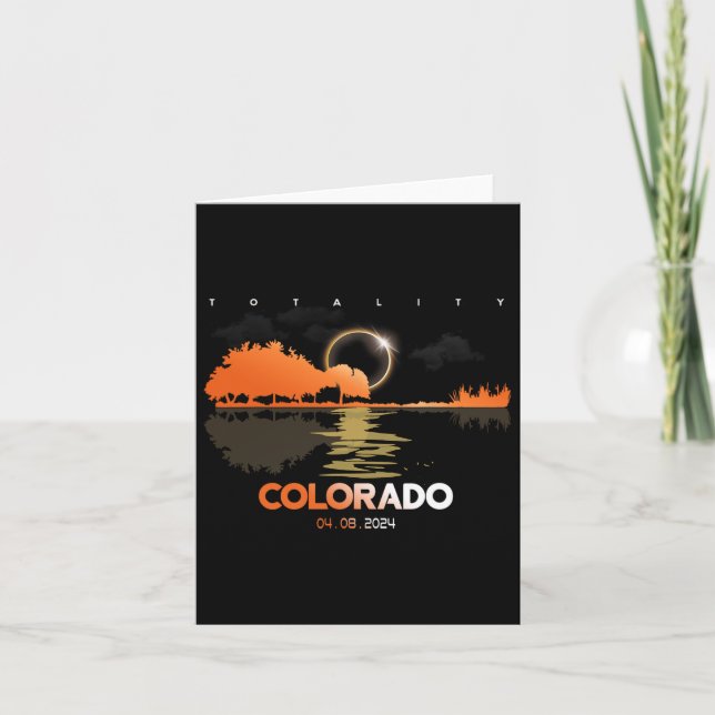 Cartão Totalidade do Violão Solar Eclipse Colorado (Frente)