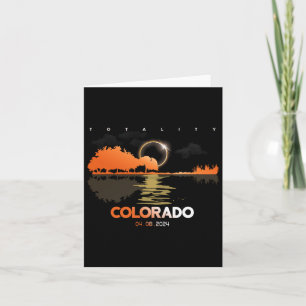 Cartão Totalidade do Violão Solar Eclipse Colorado