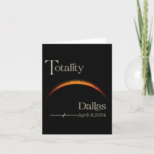 Cartão Totalidade Eclipse Solar Dallas Texas Total Ce Sol