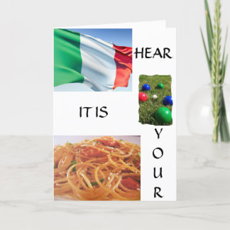 CARTÃO "TOTALLY ITALIAN BIRTHDAY GREETINGS"