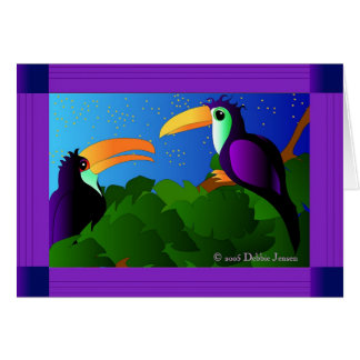Cartão Toucans no paraíso por Debbie Jensen