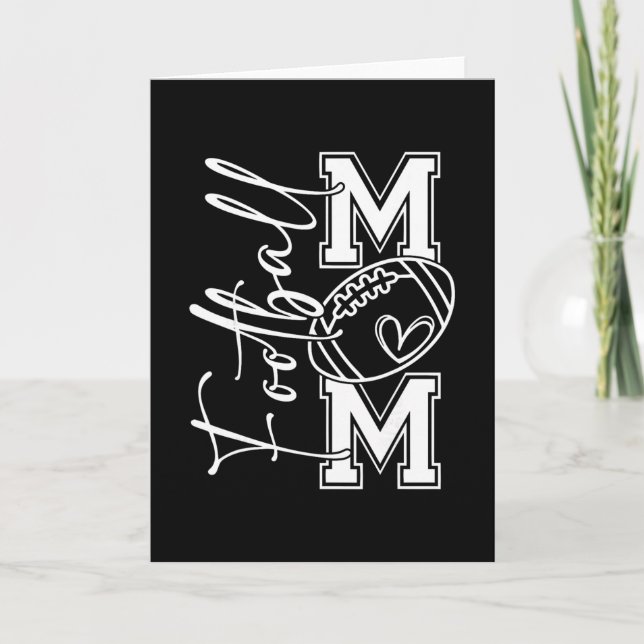 Cartão Touchdown Futebol Americano Mamãe Dia de Jogo Dia  (Frente)