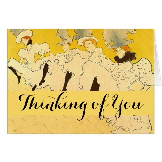 Cartão Toulouse-Lautrec Dancing Girls Poster (Frente Horizontal)