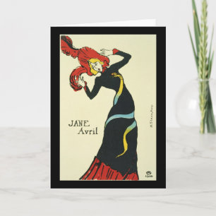 Cartão Toulouse-Lautrec Jane Avril