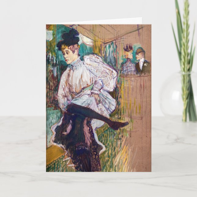 Cartão Toulouse-Lautrec - Jane Avril Dancing (Frente)