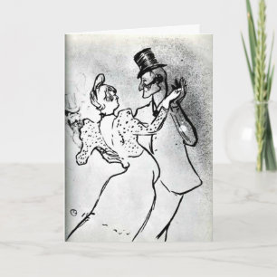 Cartão Toulouse-Lautrec: La Goulue e Valentin, Valsa