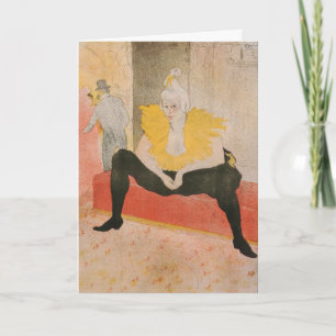 Cartão Toulouse-Lautrec - Mademoiselle Cha-u-kao Sentada