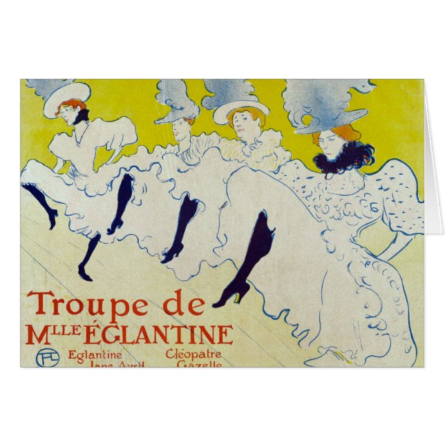 Cartão Toulouse Lautrec Poster Art (Frente Horizontal)