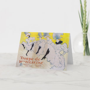 Cartão Toulouse-Lautrec - Troupe de Mlle Eglantine