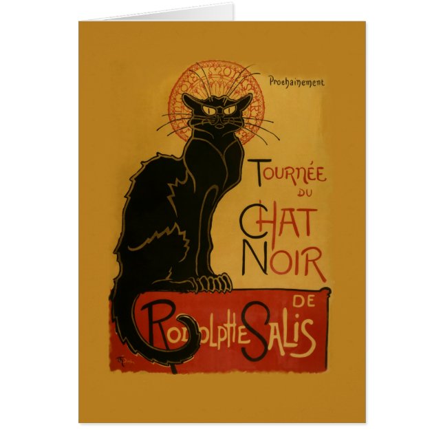 Cartão Tournee de Chat Noir Black Cat (Frente)