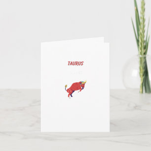 Cartão Touro Rosa, zodíaco, impressão de signo estelar