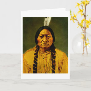 Cartão Touro Sentado Líder Indígena Americano Lakota