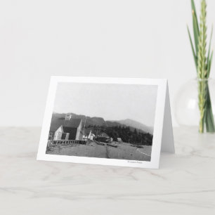 Cartão Town View of Seldovia, Alaska Photograph
