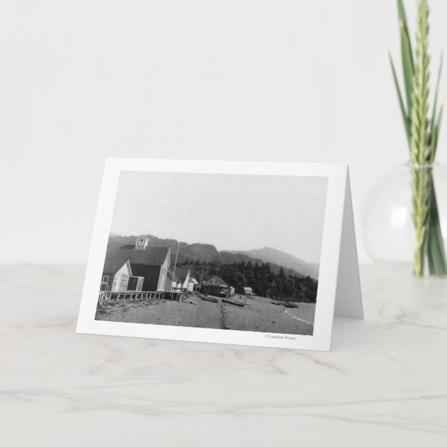 Cartão Town View of Seldovia, Alaska Photograph (Frente)