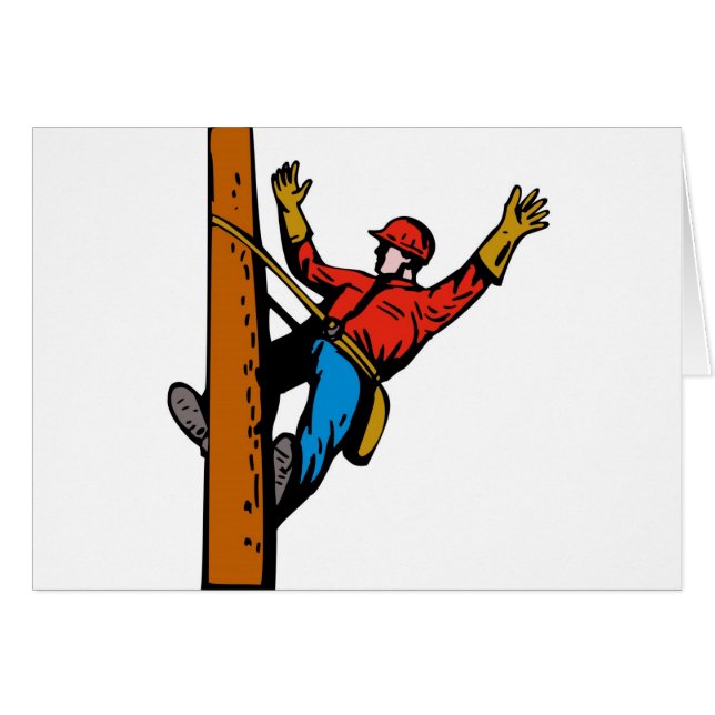 Cartão Trabalhador do eletricista do lineman do poder (Frente Horizontal)