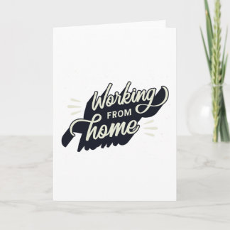 Cartão Trabalhando a partir de casa