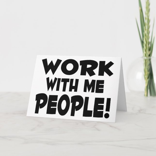 Cartão Trabalhe Comigo Na Equipe Pessoas (Frente)