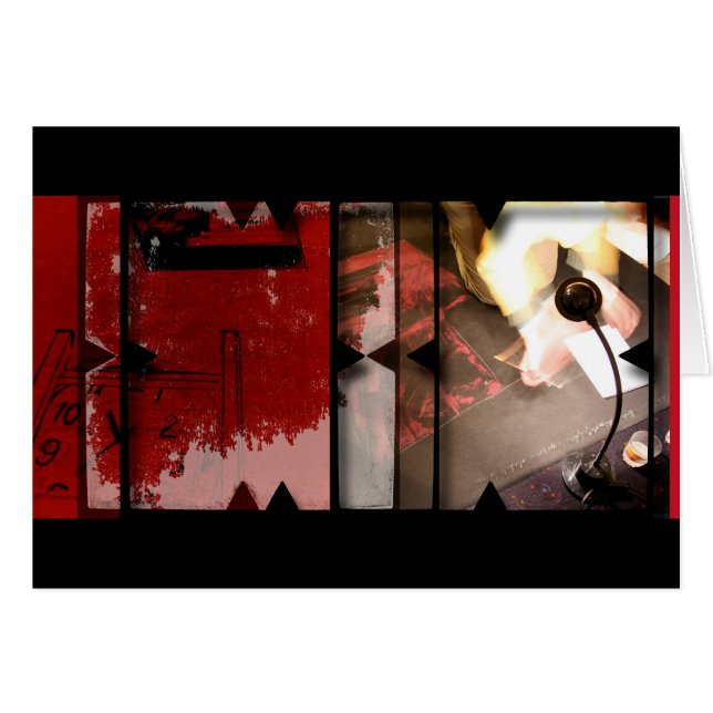 Cartão Trabalho Aberto sobre Fotocolagem do Open Red 2 (Frente Horizontal)