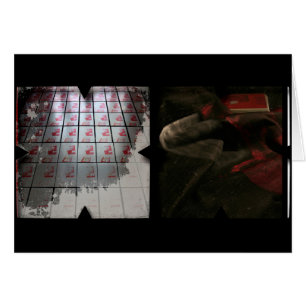 Cartão Trabalho Aberto sobre o Open Red 16 Photomontage