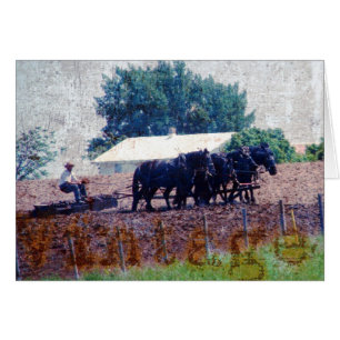 Cartão Trabalho da equipe Vintage