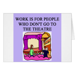 Cartão trabalho das batidas do teatro