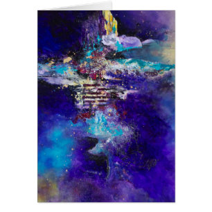 Cartão Trabalho de arte abstracta da pintura da