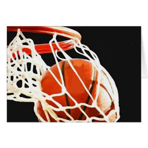 Cartão Trabalho de arte de basquetebol