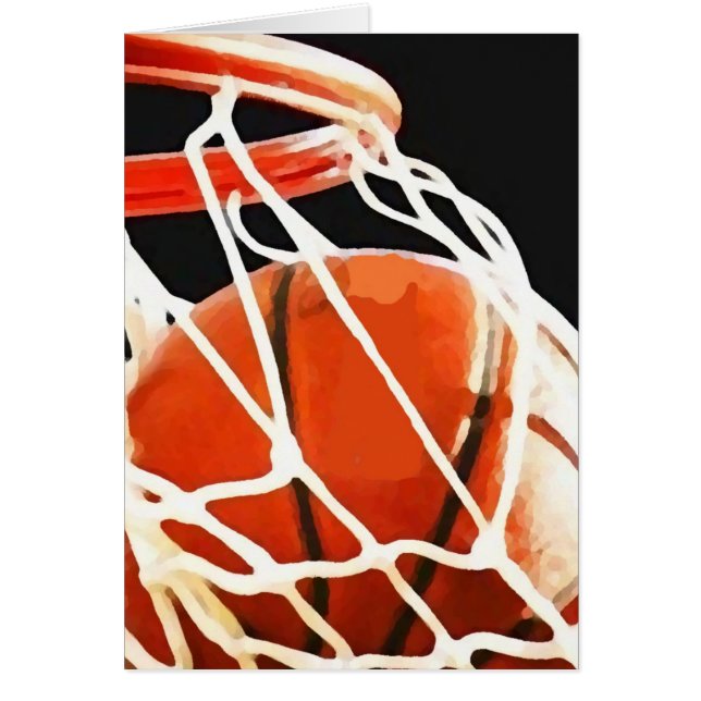 Cartão Trabalho de arte de basquetebol (Frente)