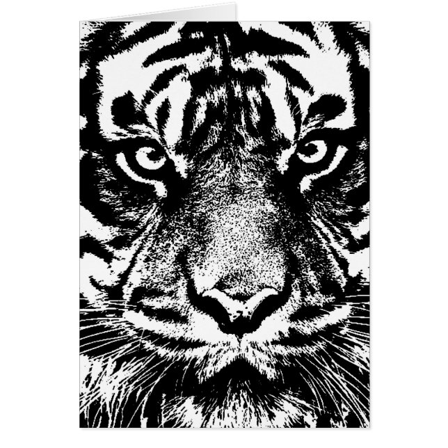 Cartão Trabalho de arte de Olhos de Borneo Tiger Borneo W (Frente)