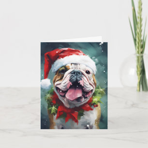 Cartão Trabalho de arte de pintura de pincel de Natal par
