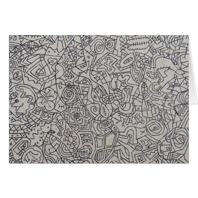 Cartão Trabalho de Linha de Trabalho de arte do grafite (Frente Horizontal)