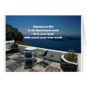 Cartão Trabalho do duro e sucesso