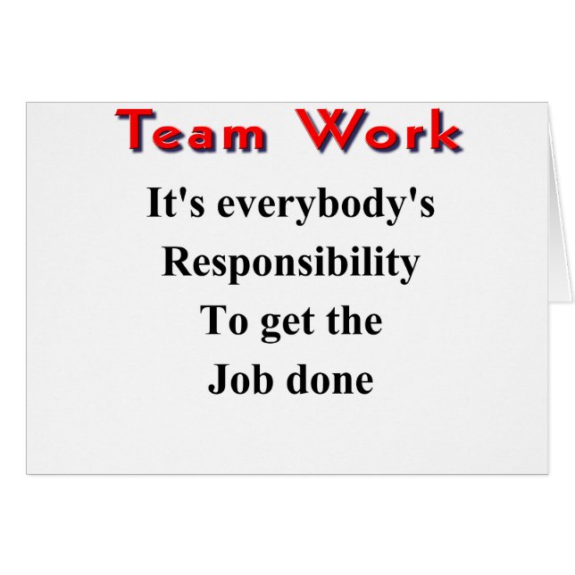 Cartão Trabalho em equipe (Frente Horizontal)
