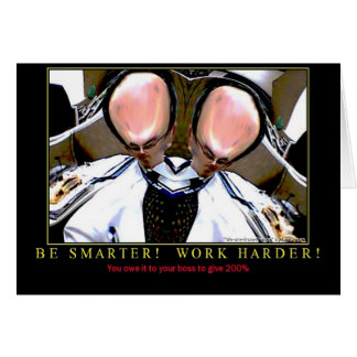 Cartão Trabalho mais duramente