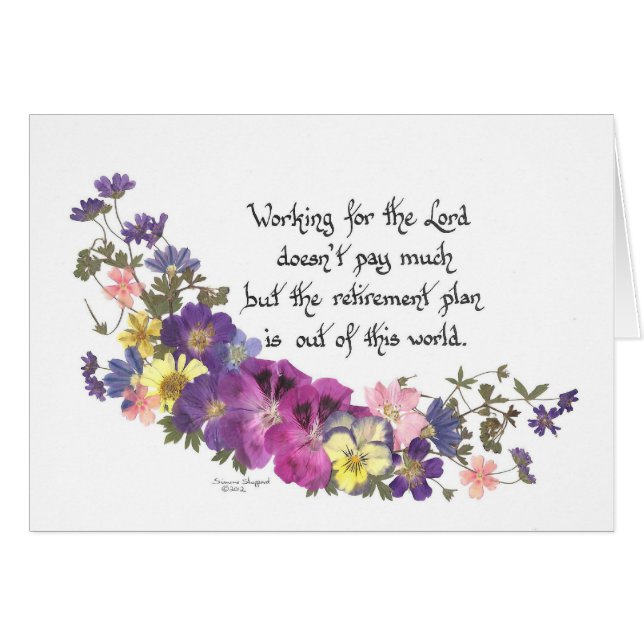 Cartão Trabalho para o senhor (Frente Horizontal)