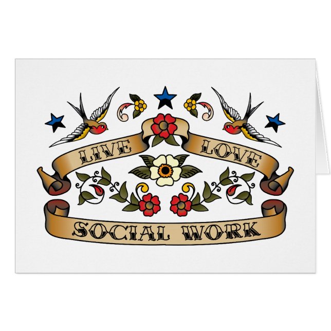 Cartão Trabalho social do amor vivo (Frente Horizontal)