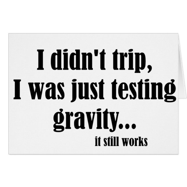 Cartão Trabalhos da gravidade (Frente Horizontal)