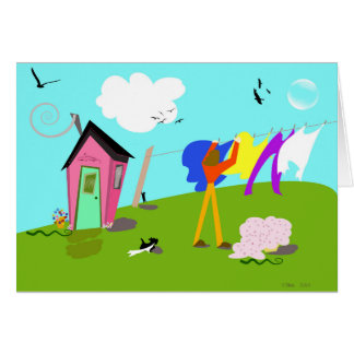 Cartão Trabalhos de arte digitais originais da "ajudante