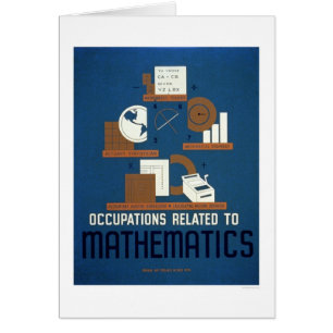 Cartão Trabalhos na matemática WPA 1937