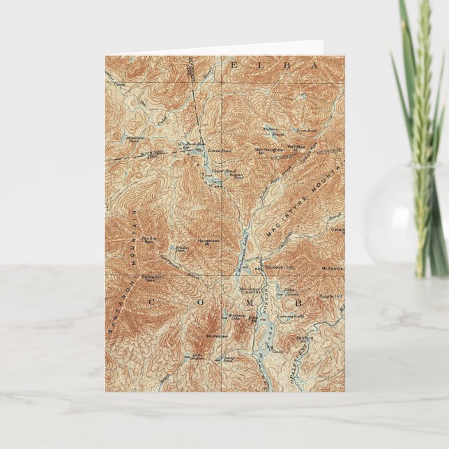 Cartão Trabalhos Superiores, Área de Tahawus, Picos Altos (Frente)